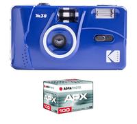 KODAK - Appareil Photo Rechargeable KODAK M38-35mm, Objectif Haute Qualité, Flash Intégré, Pile AA - Bleu
