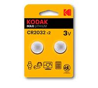 Kodak Pile KCR2032-1 (CR2032) 3V Lithium – Blister de 2 piles