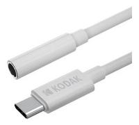 KODAK Câble AUX vers USB-C - Connectivite Audio Haute Qualite, Compatible avec Appareils USB-C, Longueur 1 m, Son Clair et Net - Blanc Blanc