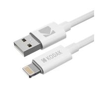 KODAK Câble USB-A Premium vers Cable Chargeur iPhone/iPad Lightning 1m - Compatible Charge rapide et Transfert de Données Haute Vitesse - Noir