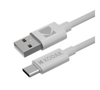 KODAK Câble USB Blanc - USB-A vers Micro-USB - 1 m - Câble de Charge et Synchronisation - Compatible Appareils Photo, Smartphones Android, Tablettes, GPS, Accessoires Micro-USB