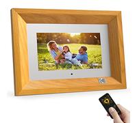 KODAK Cadre Photo Numérique 7 Pouces HD IPS Écran Smart Cadre Photo Électronique Connecté avec 4Go de Mémoire, Support USB, Carte SD, Télécommande, Calendrier, Partage d'images, Bois