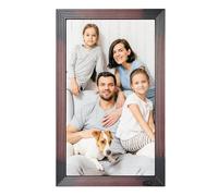 KODAK Cadre Photo numérique Wi-FI 27" HD IPS avec mémoire de 32 Go, Rotation Automatique de l'image, Partage de Photos ou de vidéos n'importe où Via Application, Marron, avec télécommande