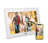 KODAK Cadre Photo Numérique WiFi 10 Pouces HD IPS Écran Tactile Cadre Photo Electronique Cloud avec App, 16Go Mémoire, Calendrier, Support USB et Carte SD, Partage d'images, Musique, Vidéo, Blanc
