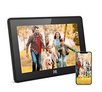KODAK Cadre Photo Numérique WiFi 10 Pouces HD IPS Écran Tactile Cadre Photo Electronique Cloud avec App, 16Go Mémoire, Calendrier, Support USB et Carte SD, Partage d'images, Musique, Vidéo, Noir