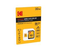 Kodak - Carte mémoire flash (adaptateur microSDHC - SD inclus(e)) - 32 Go - UHS Class 1 / Class10 - 580x - microSDHC UHS-I