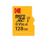 KODAK Carte Mémoire Micro SD 128GB Classe 10 avec adaptateur - Haute performance, vitesse de transfert rapide, idéale pour caméras, smartphones, tablettes, drones et autres appareils numériques