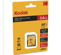 Kodak Carte mémoire SD 64 Go UHS-I U1 V10