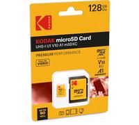 Kodak - Carte Micro SD 128 Go UHS-I U1 V10 A1 microSDHC/XC - Carte Mémoire Micro SD - Vitesse de Lecture 85MB/s Max - Vitesse d'Écriture 25MB/s Max - Stockage Supplémentaire pour Smartphone/Tablette