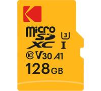 Kodak - Carte Micro SD 128 Go UHS-I U3 V30 A1 microSDHC/XC - Carte Mémoire Micro SD - Vitesse de Lecture 95MB/s Max - Vitesse d'Écriture 85MB/s Max - Stockage Supplémentaire Appareils Multimédias