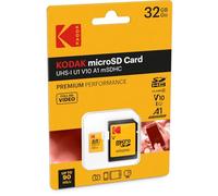 Kodak - Carte Micro SD 32 Go UHS-I U1 V10 A1 microSDHC/XC - Carte Mémoire Micro SD - Vitesse de Lecture 85MB/s Max - Vitesse d'Écriture 25MB/s Max - Stockage Supplémentaire pour Smartphone/Tablette