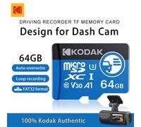 Kodak carte Micro SD haute Endurance pour Dash Cam carte mémoire FAT32 128/256GB 100 mo/s cartes Microsd d'enregistrement 4K et boucle lisses