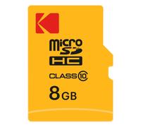 KODAK Carte Micro SDHC 8 Go Classe 10 + Adaptateur - Transfert Rapide, Stockage Compact pour Smartphones, Tablettes, Caméras et GPS