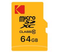 KODAK Carte Micro SDXC 64 Go + Adaptateur - Haute Vitesse, Stockage Fiable, Idéale pour Smartphones, Caméras, Drones, Tablettes