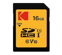 Kodak - Carte SD 16 Go UHS-I U1 V10 SDHC/XC - Carte Mémoire - Vitesse de Lecture 85MB/s Max - Vitesse d'Écriture 25MB/s Max - Stockage de Vidéos Full HD et de Photos Haute Définition - SD Card