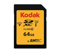 Kodak - Carte SD 64 Go UHS-I U3 V30 SDHC/XC - Carte Mémoire - Vitesse de Lecture 95MB/s Max - Vitesse d'Écriture 85MB/s Max - Stockage de Vidéos 4K Ultra HD et de Photos HD - SD Card