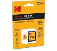 Kodak Carte microSD 32 Go UHS‑I U1 V10 A1 microSDHC/XC – Lecture 85 MB/s Écriture 25 MB/s
