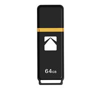 KODAK - Clé USB 64Go Classic K103 Series - Clef USB Compatibilité Universelle USB 3.0 - USB Key 54x12x6mm - Vitesse de Lecture 20MB/s Max - Vitesse d'Écriture 10MB/s Max - USB Stick - Noir et Jaune