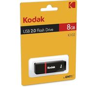 KODAK Clé USB 8Go Classic K102 - USB 2.0, Compatibilité Universelle, Lecture 15MB/s, Écriture 5MB/s, Compactes 54x12x6mm - Noir