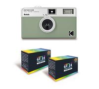 KODAK EKTAR H35 - Caméra 35mm réutilisable, légère, sans mise au point, vert sauge + 2 pellicules couleur 24 poses