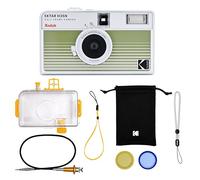 KODAK EKTAR H35N Kit Premium Appareil Photo Demi-Cadre, 35 mm, réutilisable, sans Mise au Point, Fonction Ampoule, Filtre étoile intégré, Objectif amélioré (Film et Pile AAA Non Inclus) (Vert rayé)