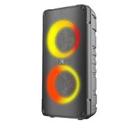 Kodak Enceinte Party Portable PRPS-1775 - Double Woofer 4 , Bluetooth, TWS, USB/TF, Entrée AUX & Micro Karaoké, Effets Lumineux Disco, Batterie 3000mAh, Micro Sans Fil Inclus - Noir