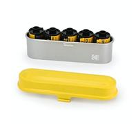 KODAK Film Case Étui pour 5 rouleaux de film 35 mm-Boîtier compact en acier rétro pour trier et protéger les rouleaux de film(jaune)(film non inclus)