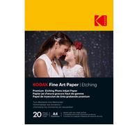 KODAK Fine Art Paper / Etching - Pack 50 papier photo haut de gamme texturé A6 - Mate - 210 gsm - Compatible imprimante jet