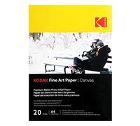 KODAK Fine Art Paper - Papier Photo Mat, Pack de 20 feuilles, 340g/m², Format A4 (21x29,7cm), Impression Jet d'Encre Effet Toile, Qualité Supérieure, Immortaliser vos Souvenirs