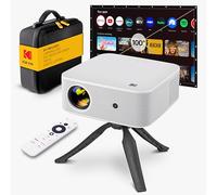 KODAK Flik X20 1080p Smart Projecteur, Mini Projecteur, Blanc, Petit | Plus de 10 000 applications et plus de 300 canaux en direct, mise au point automatique et e voûte (Keystone, décodage 4K