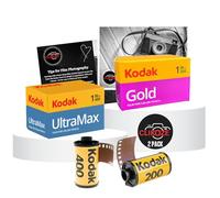 Kodak Gold 200 36 EXP, Kodak Ultramax 400 36 EXP et Clikoze Carte de conseils pour photographie 35 mm