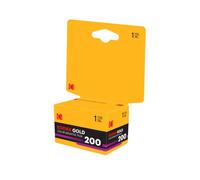 KODAK - Gold 200 - Pellicule Photo Argentique Couleur - ISO 200, 35mm (135), 36 Poses - Boîte de 1 pellicule avec Emballage sous Carte perforée