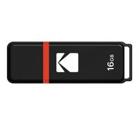 KODAK Clé USB 16Go Classic K102 - USB 2.0, Compatibilité Universelle, Lecture 15MB/s, Écriture 5MB/s, Compactes 54x12x6mm - Noir
