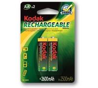 Kodak Piles rechargeables LR6 (AA) NiMH 2600mAh – Blister de 2 piles