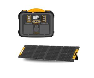 KODAK Kit Station Électrique Portable S300 + Panneau Solaire 120W - Batterie 236Wh - Recharge Rapide - Multiports USB, AC - Idéal pour Camping, Urgences, Voyage