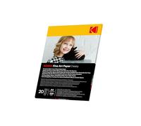 Kodak Lot de 20 feuilles de papier d'art A4 ivoire pour impression à jet d'encre - Tons naturels chauds 230 g/m² pour impression de portraits et impressions d'art classiques