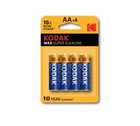 KODAK Lot de 4 Piles alcaline MAX LR06/AA - 1,5V