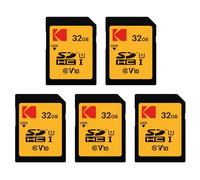 Kodak Lot de 5 Cartes Mémoire SDHC Ultra High Speed 32 Go - Classe 10 - Idéal pour Appareils Photo et Vidéo