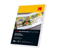 KODAK Lot de 50 autocollants photo jet d'encre Blanc 135 g