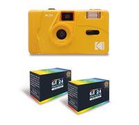 KODAK M35 - Appareil Photo 35mm, Objectif Grand Angle Fixe, Flash - Jaune + 2 Pellicules GT24 35mm Couleur 24 Expositions
