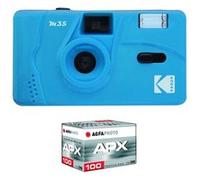 Kodak Appareil photo M35 35mm rechargeable, objectif grand-angle fixe, flash intégré Cerulean Blue G