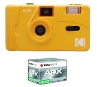 KODAK M35 - Appareil Photo Rechargeable 35mm, Objectif Grand Angle Fixe, Viseur optique , Flash Integre, Pile AAA Yellow G