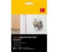 Magnetic Photo Paper - Papier Magnetique, Pack de 5 feuilles de Papier Photo, Format 10x15 cm, Compatible avec Imprimantes Jet d'Encre