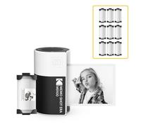 KODAK Memo Shot Era Cadeau Noel - Appareil Photo numérique instantané & Imprimante Photo, Blanc (Appareil Photo avec 1 Rouleau de Rouleau de Papier Photo One-Touch + 9 Rouleaux de Papier Photo Set)