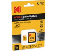 KODAK MicroSDXC Micro SDXC MicroSD 64 Go UHS-I U3 V30 A1 + ADAPTATEUR