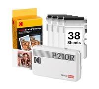 KODAK Mini 2 Retro Imprimante Photo Portable 5x7,6cm, 38 Feuilles, Blanc | Bluetooth, compatible iPhone et Android, résistant aux traces, à l’eau et à la décoloration