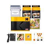 KODAK Mini 3 Era 4PASS Imprimante Photo Portable (7,6x7,6cm) (Jaune, Lot Accessoire avec 68 Feuilles)