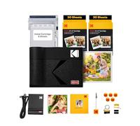 KODAK Mini 3 Era 4PASS Imprimante Photo Portable (7,6x7,6cm) (Noir, Imprimante Photo + Paquet avec 68 Feuilles (8 Feuilles initiales + Paquet de 60 Feuilles))