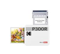 KODAK Mini 3 Retro Cadeau Noel - Imprimante Photo Portable, iOS et Android, Bluetooth, 76 x 76 mm, Technologie 4 Pass et Lamination - Blanc - 8 Feuilles