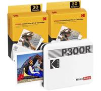Kodak Mini 3 Retro White, Imprimante Photo Portable, Impression Rapide, Photos HD, 54 x 86 mmn Bluetooth, Compatible iOS et Android